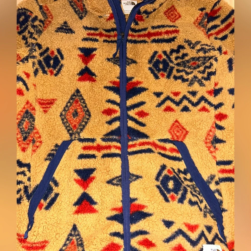 The North Face Jacket Women’s Medium Campshire Cedar Brown California GEO Aztec - Picture 3 of 4